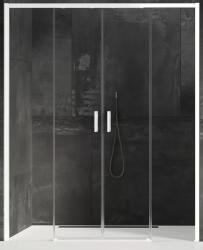 NEW TRENDY Prime zuhanyajtók 180 cm tolható fehér matt/átlátszó üveg D-0439A (D0439A)