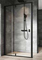 RAVAK Nexty zuhanyfal 90 cm fekete matt/átlátszó üveg 90O70300Z1 (90O70300Z1)