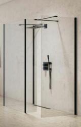 NEW TRENDY New Modus Black zuhanykabin fal walk-in 80 cm fekete matt/átlátszó üveg EXK-5673