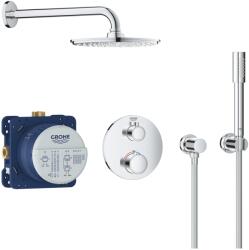 GROHE Grohtherm zuhany készlet beépített termosztáttal trópusi zuhany opcióval StarLight Chrome 34732000
