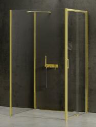NEW TRENDY Prime Light Gold zuhanykabin 120x110 cm négyszögletes arany fényes/átlátszó üveg K-1645