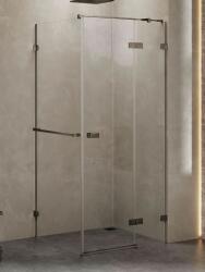 NEW TRENDY Avexa Gunmetal Brushed zuhanykabin 120x100 cm négyszögletes csiszolt/átlátszó üveg EXK-3305