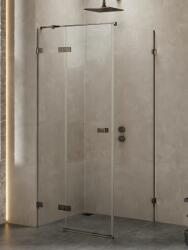 NEW TRENDY Avexa Gunmetal Brushed zuhanykabin 100x80 cm négyszögletes grafit csiszolt/átlátszó üveg EXK-3331