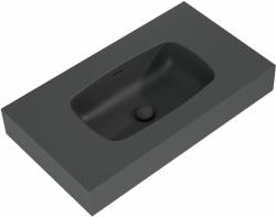 Elita Dimple mosdótál 80.6x46 cm négyszögletes klasszikus antracit matt RE040800026010 (RE040800026010)