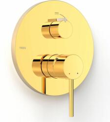 TRES Selection kád és zuhany csaptelep süllyesztett arany 26228110OP (26228110OP)