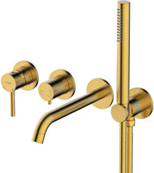 Oltens Molle kád és zuhany csaptelep süllyesztett szálcsiszolt arany 34105810 (34105810)