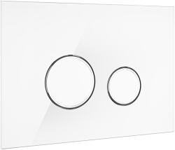 Oltens Lule öblítő gomb WC-hez fehér/króm/fehér 57201000 (57201000)