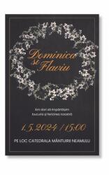 Personal Invitație de nuntă - Negru Elegant Selectați cantitatea: 61 buc și mai multe