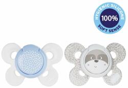 Chicco Physio Comfort szilikon cumi 0-6m fiú - pöttyös/mosómedve 2 db