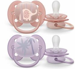 Philips SCF091/09 Játszócumi Ultrasoft Premium Állat 0-6hó lányos, 2 db