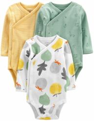 Carter´s CARTER'S Body hosszú ujjú Veggies neutrál LBB 3 db PRO, méret 46