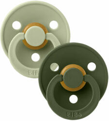 BIBS Colour cumik természetes kaucsukból 2 db, méret 2 Sage / Hunter Green