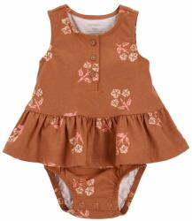 Carter´s CARTER'S Ujjatlan body volánnal Brown Flowers kislány 12m