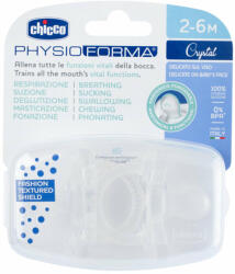 Chicco Physio Luxe teljesen szilikon cumi 2-6m crystal 2 db