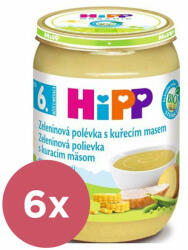 HiPP 6x HiPP BIO zöldségleves csirkehússal (190 g) - hús-zöldség bébiétel