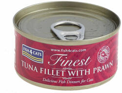 Fish4Cats Konzerva macskáknak Finest tonhal garnélával 70 g