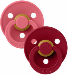 BIBS Colour cumik természetes kaucsukból 2 db méret 1 Coral / Ruby