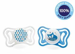 Chicco Physio Light szilikon cumi 6-16 hónapos fiú - csillagok/róka 2 db - feedo