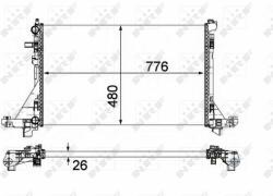 NRF hűtő, motorhűtés NRF 58482A (58482A)