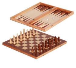 S-Sport Sakk és Backgammon, fa, 26 cm (közepes) (F2388)