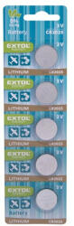 Extol gombelem klt. 5 db, Lítium, 3V, méret: (CR2025); hosszú élettartam, bliszteren (42054)