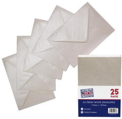 PUKKA PAD Boríték, C6, enyvezett, PUKKA PAD Fresh White, elefántcsont fehér (PUP9067) (PUP9067)