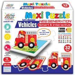 Jagu Educational Talking Puzzle - Vehicule, 32 de piese (97-481)