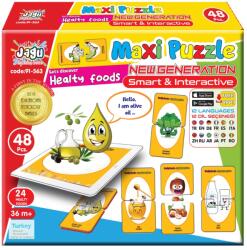 Jagu Educational Talking Puzzle - Alimente sănătoase, 48 de piese (91-563)