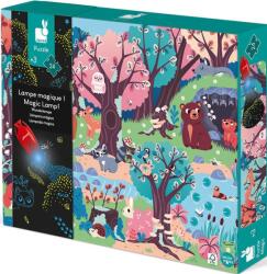 Janod Puzzle fosforescent pentru copii Janod - Padurea, 24 piese (J02653)