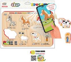 Jagu Puzzle educațional vorbitor Jagu - Ferma, 8 piese (92-157)