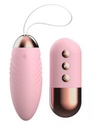 Mokko Toys Ou Vibrator Pleasurable Remote Control, 10 Moduri Vibratii, Functie Incalzire, Silicon, Roz, USB, Mokko Toys