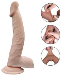 Mokko Toys Dildo Carlo Sliding&Bendable, TPE Strat Dublu, Natural, 23 cm, Mokko Toys Dildo