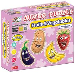Jagu Talking Puzzle - Fructe și legume, 18 piese (90-443)