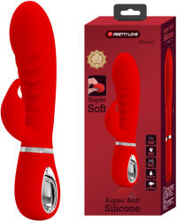 Pretty Love Prescott Red Super Soft Silicone Dual Vibrator Red Vibrator
