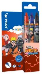 Pilot Frixion Clicker 0.7 NARUTO (fekete, kék, piros) 3db