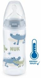 Nuk FC+ palack hőmérséklet szabályozással 300 ml DOBOZ - Flow Control cumi - Kék