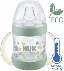 Nuk for Nature tanuló palack hőmérséklet-szabályozással 150 ml - zöld