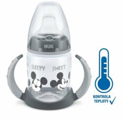 Nuk Learning flakon Disney - Mickey hőmérséklet-szabályozással, 150 ml - szürke