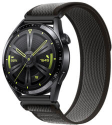 BSTRAP Velcro Nylon szíj Garmin Vivoactive 5, black gray