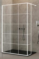 NEW TRENDY New Modus White zuhanykabin fal walk-in 30 cm fehér matt/üveg mintával EXK-2246