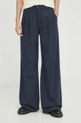 Levi's nadrág PLEATED WIDELEG női, sötétkék, magas derekú széles - sötétkék 25/32