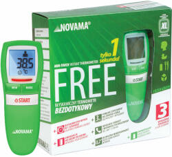 NOVAMA Termometru non-contact Novama Free, pentru masurarea temperaturii corpului, camerei, suprafetei, memorie pentru 30 masuratori, masurare instantanee, mod silentios de noapte, oprire automata, Verde