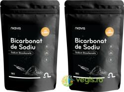 NIAVIS Pachet Bicarbonat de Sodiu fara Aluminiu Pulbere Naturala 250g+250g