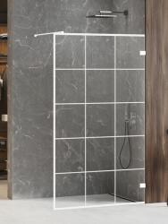 NEW TRENDY Avexa White zuhanykabin fal walk-in 80 cm fehér matt/átlátszó üveg EXK-2983 (EXK2983)