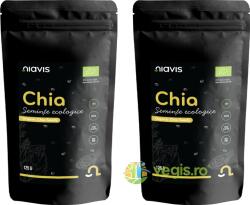 NIAVIS Pachet Seminte de Chia Ecologice/Bio 125g+125g