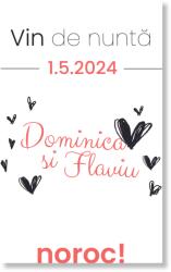 Personal Etichetă sticlă - Inimă Selectați cantitatea: 15 buc - 30 buc