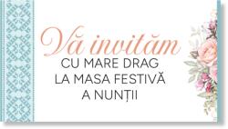 Personal Card invitație masa festivă - Rustic Selectați cantitatea: 11 buc - 30 buc