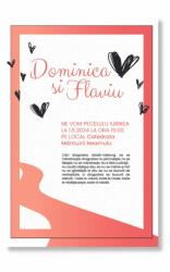 Personal Invitație de nuntă - Inimă Selectați cantitatea: 11 buc - 30 buc