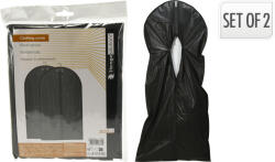 Excellent Houseware Set 2 huse protectie haine Excellent Houseware, poliester, 60x135 cm, negru (KO-CY5656570)