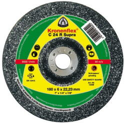 Klingspor csiszolókorong 180x6, 0x22, 23 - C 24 R Supra (kő) (13409)